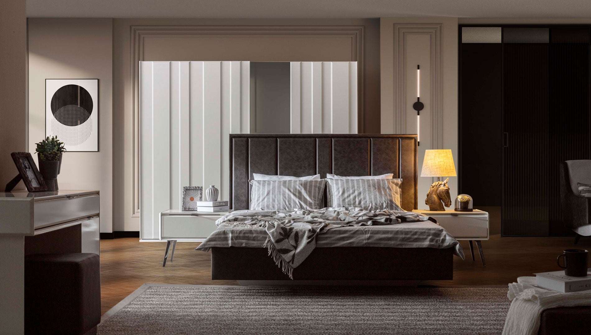 SIRIUS KING BEDROOM SET 180 CM WITHOUT WARDROBE – Qortuba furniture ...