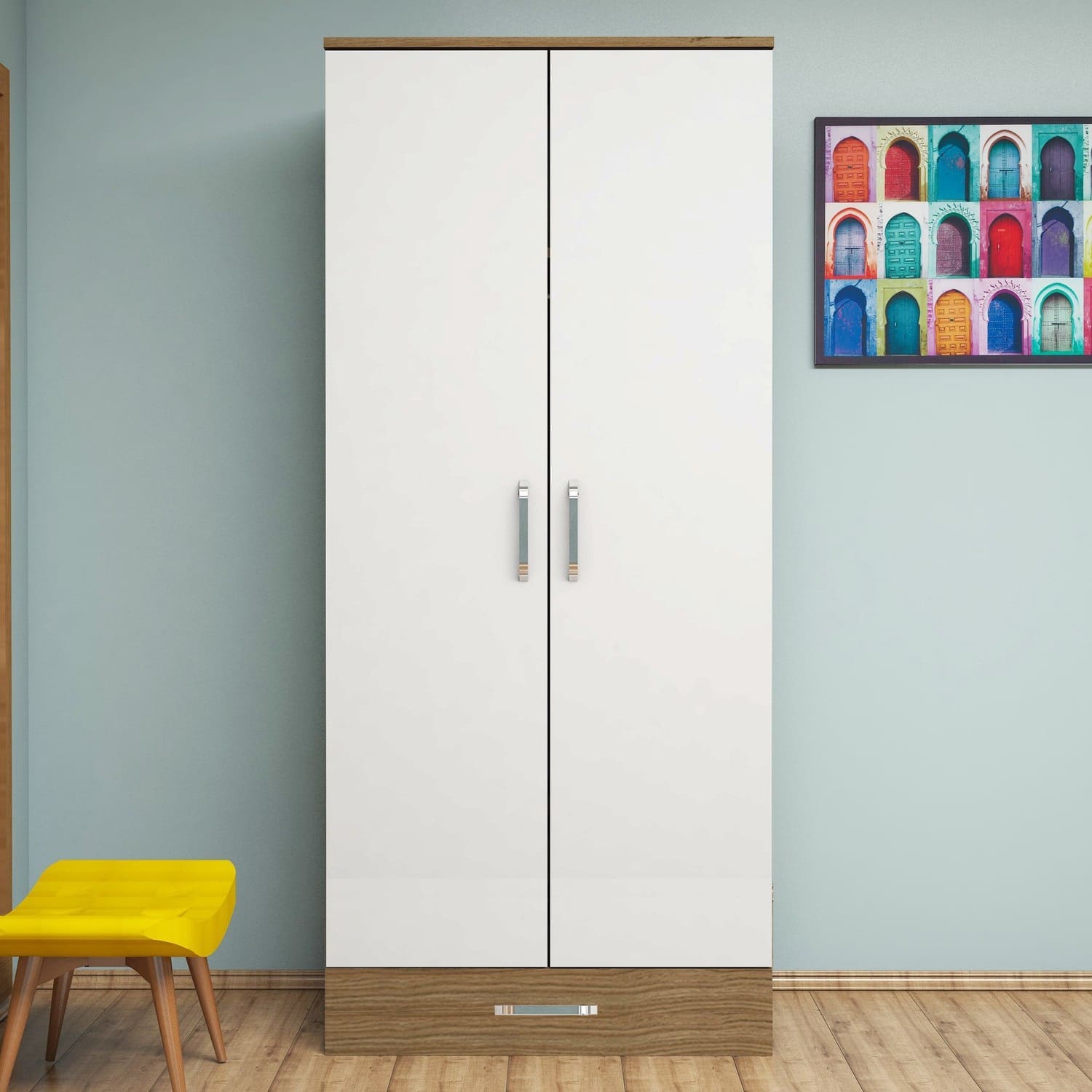 YILDIZ 2 DOOR WARDROBE – Qortuba furniture قرطبة للأثاث