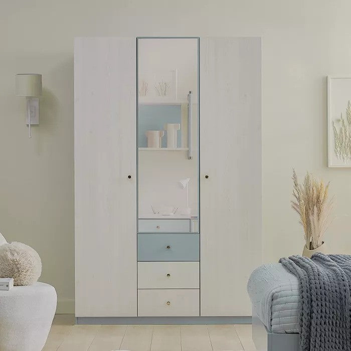 LAILA 3 DOORS WARDROBE – Qortuba furniture قرطبة للأثاث