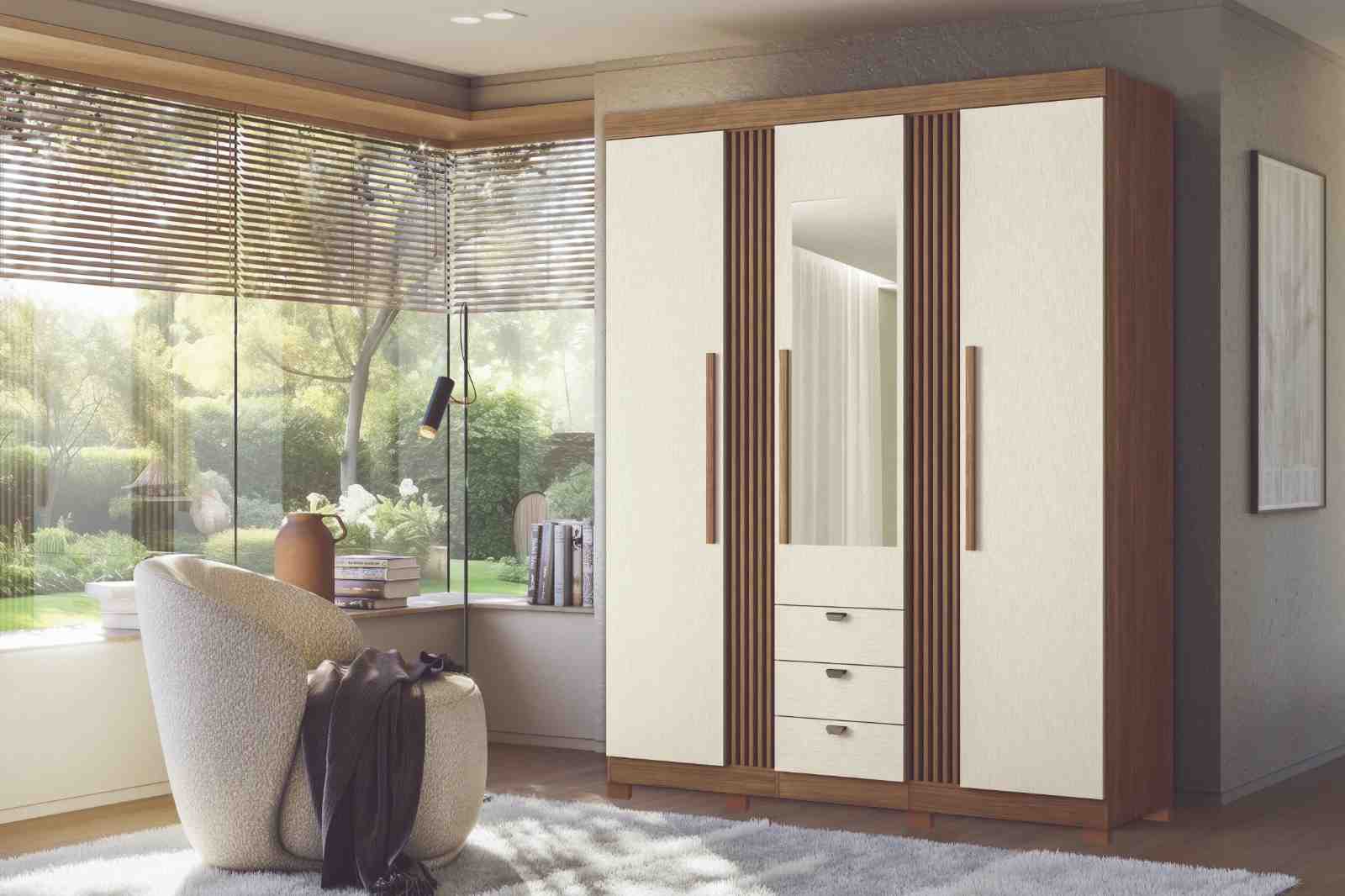 AURORA 3 DOOR WARDROBE – Qortuba furniture قرطبة للأثاث