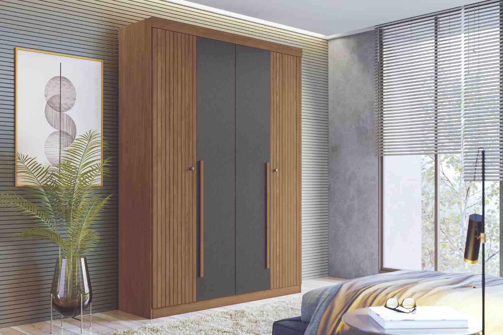 BURITI 4 DOOR WARDROBE – Qortuba furniture قرطبة للأثاث