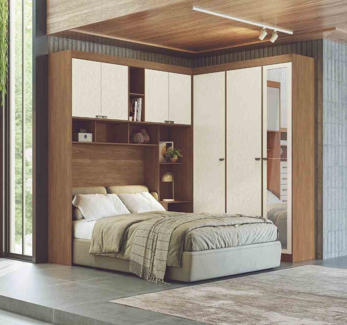LUGANO SMART CORNER WARDROBE – Qortuba furniture قرطبة للأثاث