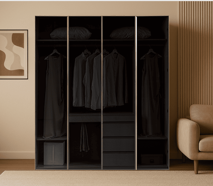 NOBLE SLIDING 4 DOOR WARDROBE – Qortuba furniture قرطبة للأثاث