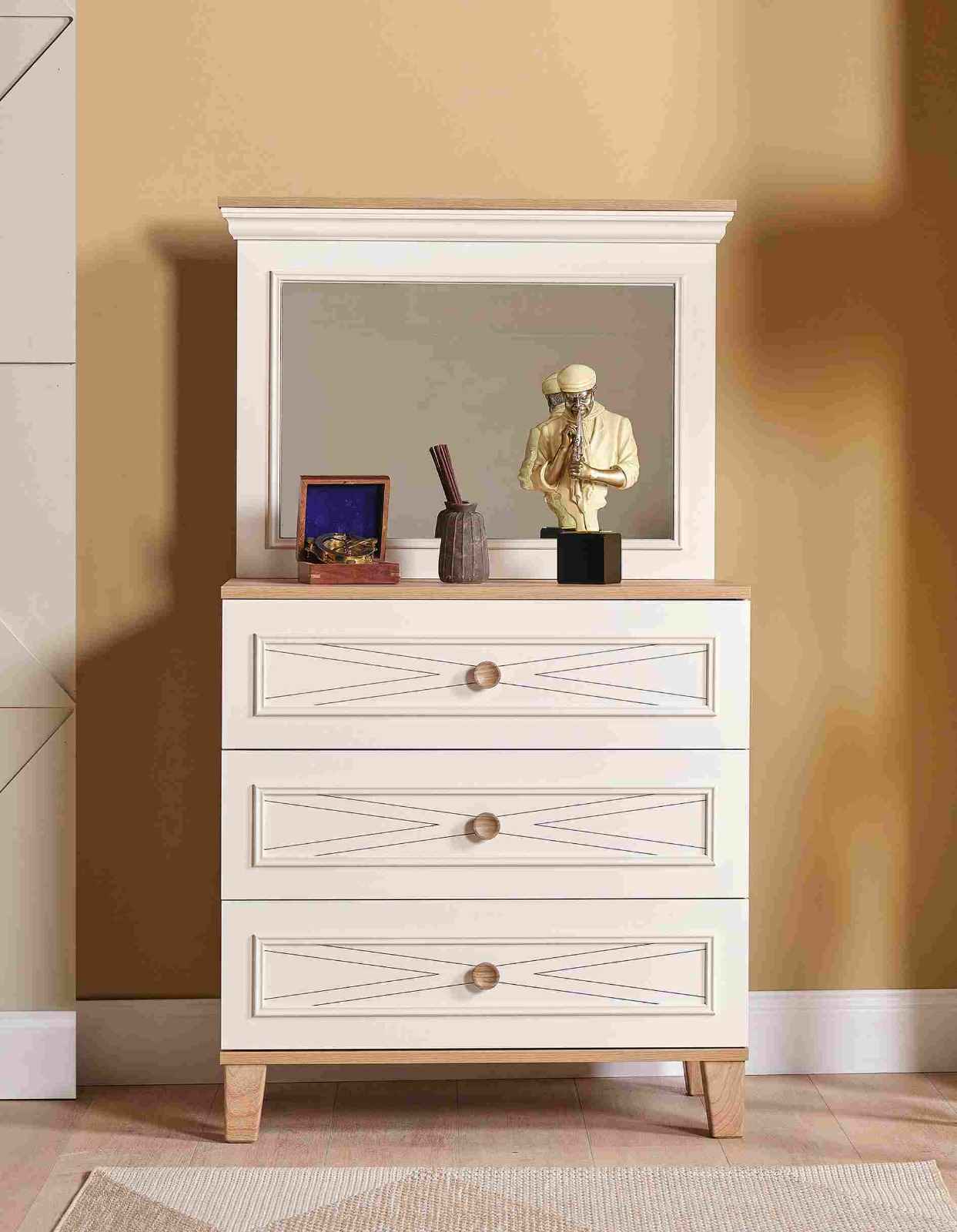 ATLAS DRESER WITH MIRROR – Qortuba furniture قرطبة للأثاث