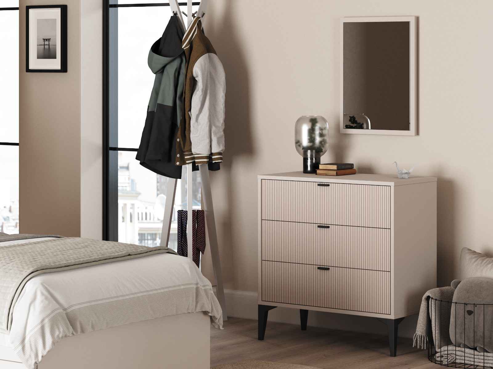 ZEN DRESSER WITH MIRROR – Qortuba furniture قرطبة للأثاث
