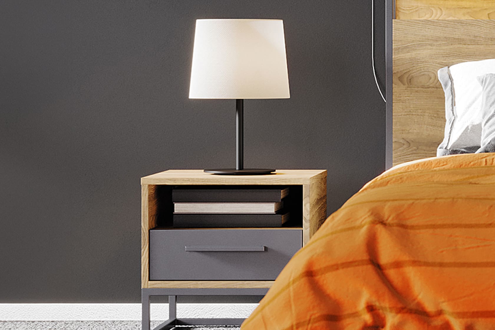 LEGEND BEDSIDE TABLE – Qortuba furniture قرطبة للأثاث