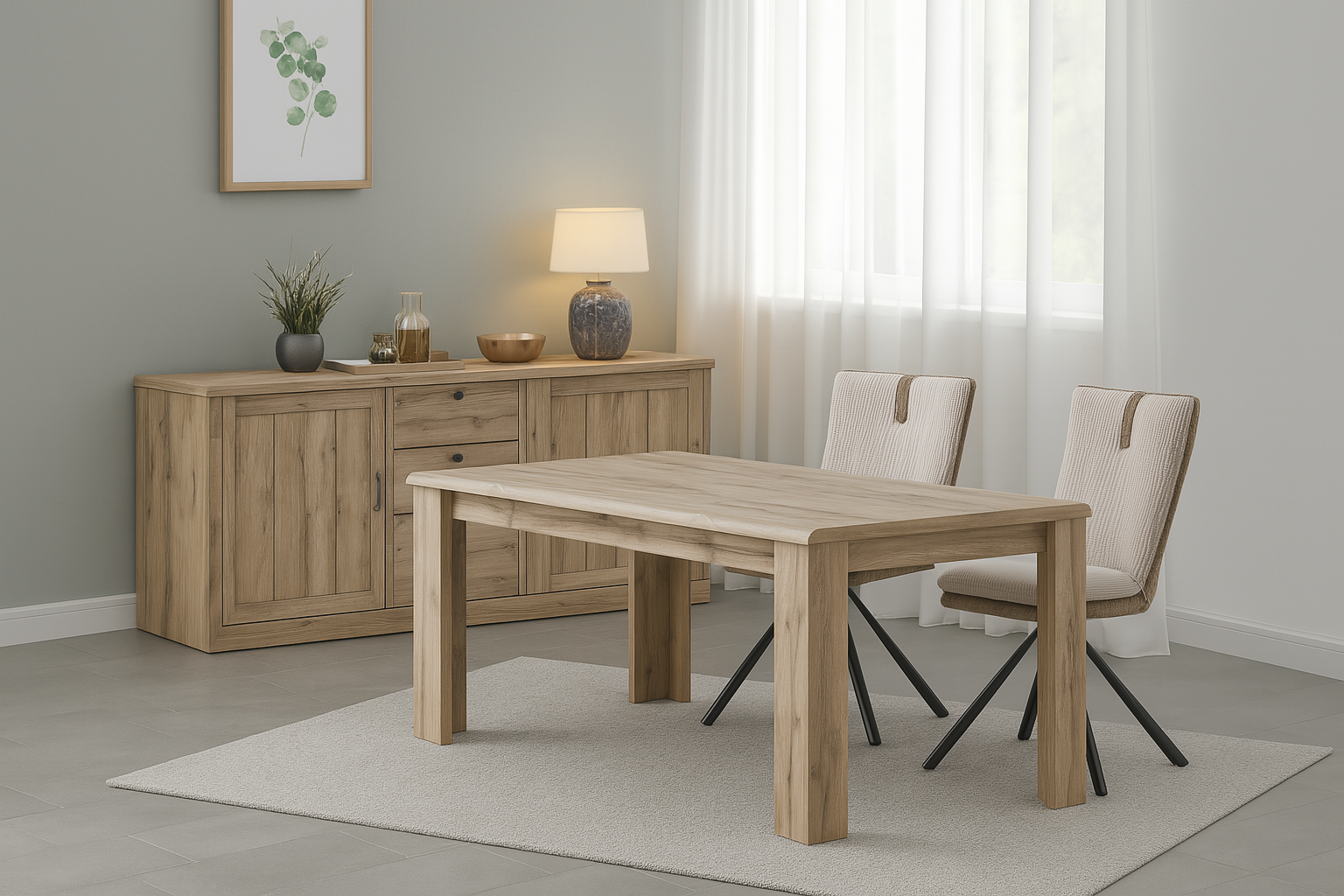 COLTON DINING TABLE 190 CM – Qortuba furniture قرطبة للأثاث