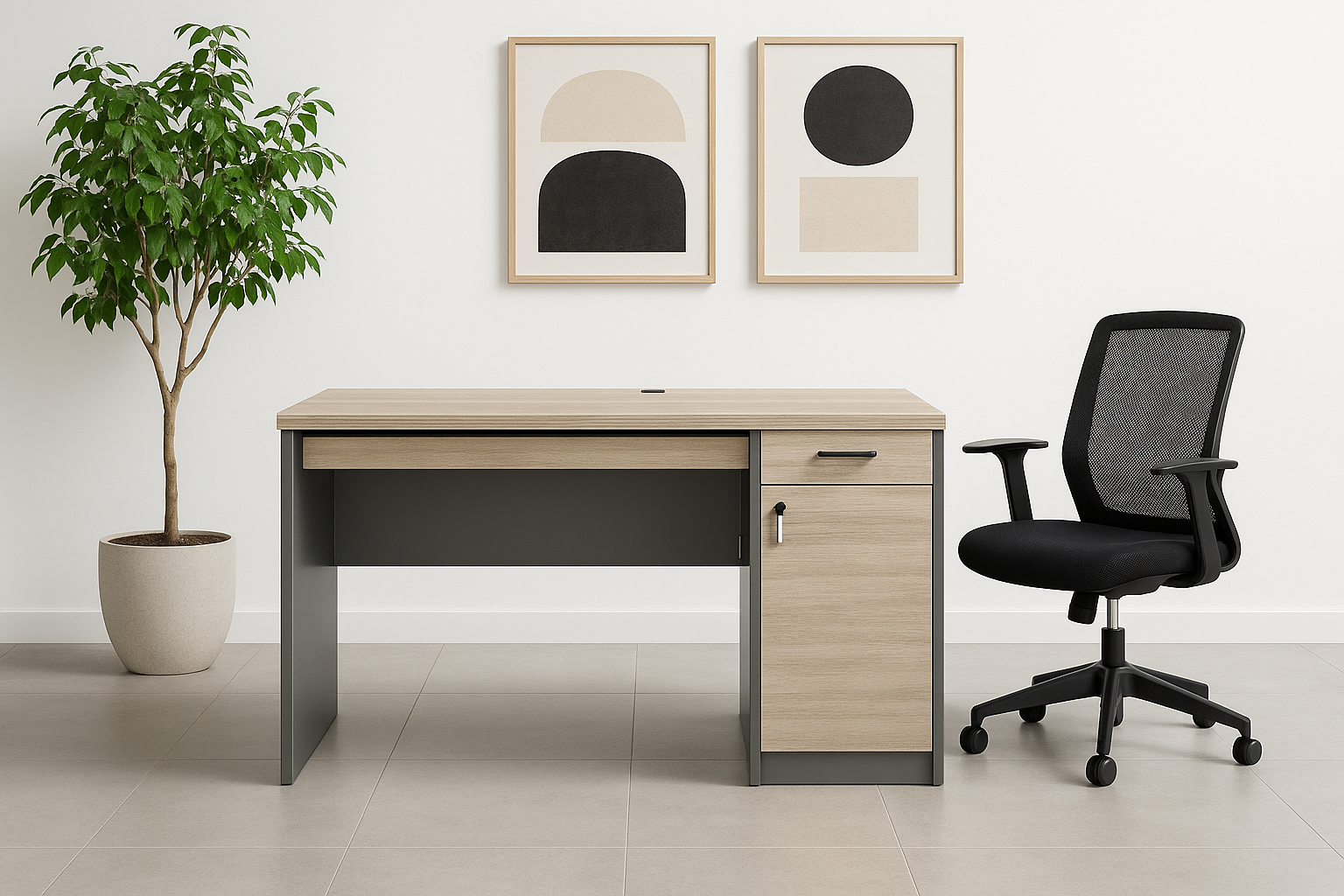 ATLANTIC OFFICE TABLE 120 CM – Qortuba furniture قرطبة للأثاث