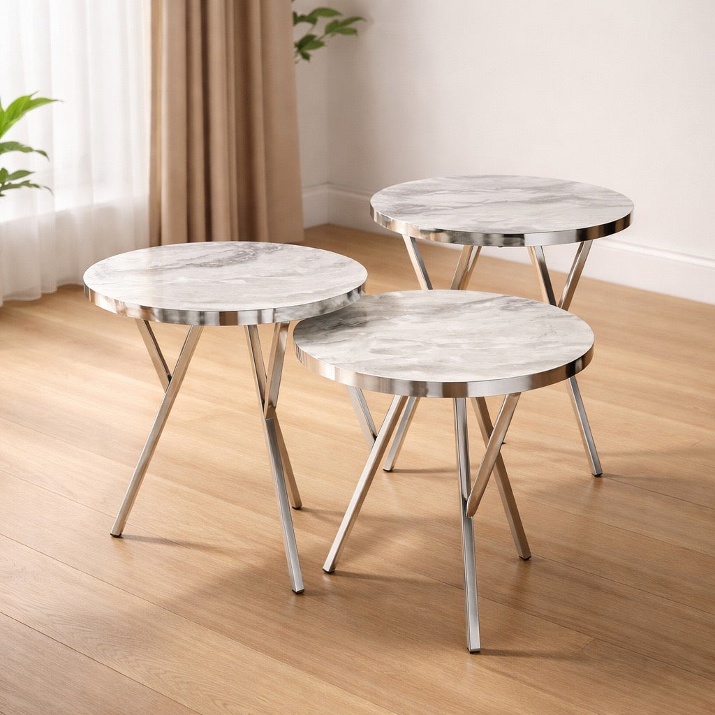 BRONEX NEST TABLE 3 PCS – Qortuba furniture قرطبة للأثاث