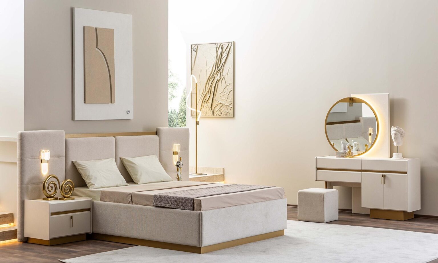 LOREN KING BEDROOM SET WITHOUT WARDROBE