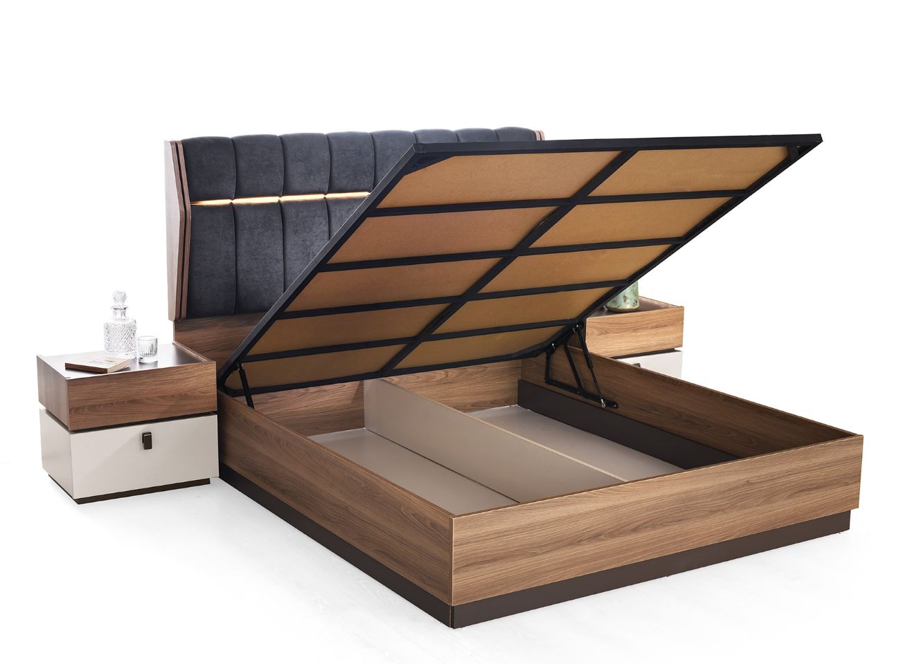 SOLID QUEEN BEDROOM SET WT WARDROBE