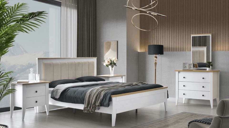 POLKA QUEEN BEDROOM SET WT WARDROBE