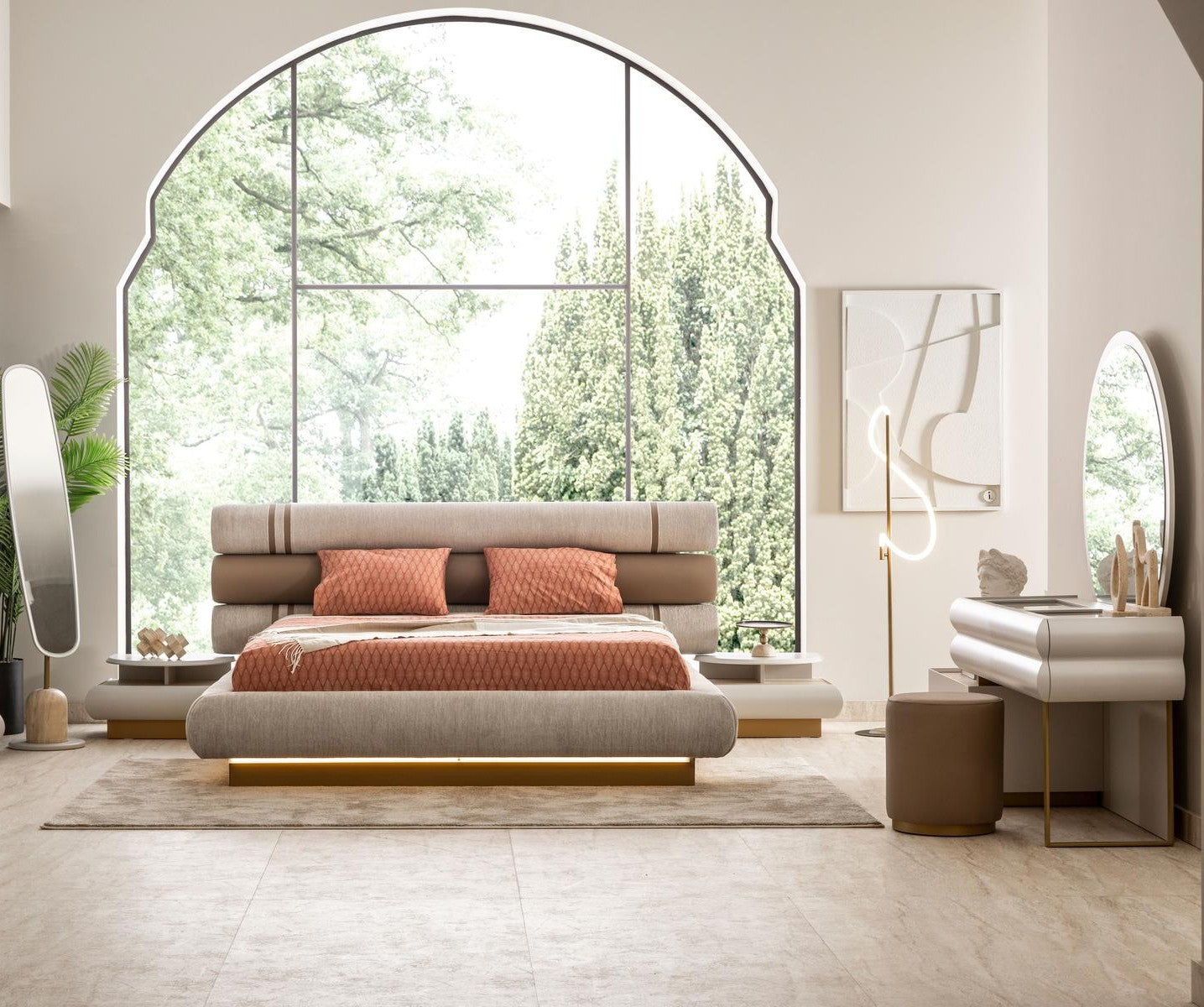 MILAS  KING BEDROOM SET WITHOUT WARDROBE