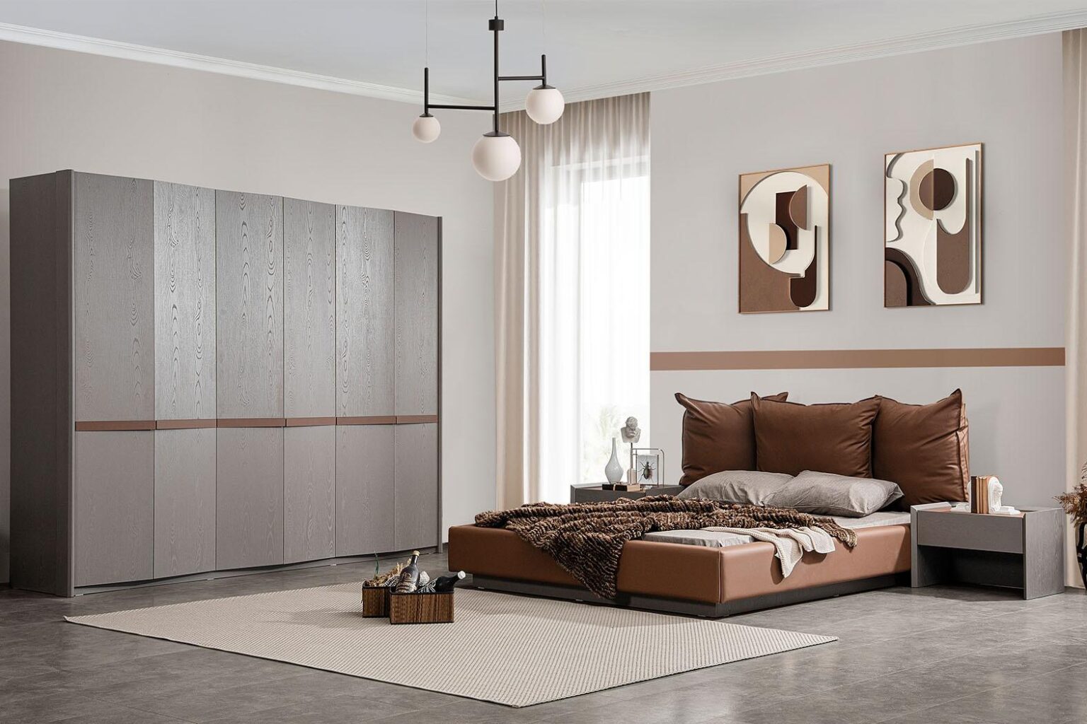 OLIVIA KING BEDROOM SET WITHOUT WARDROBE