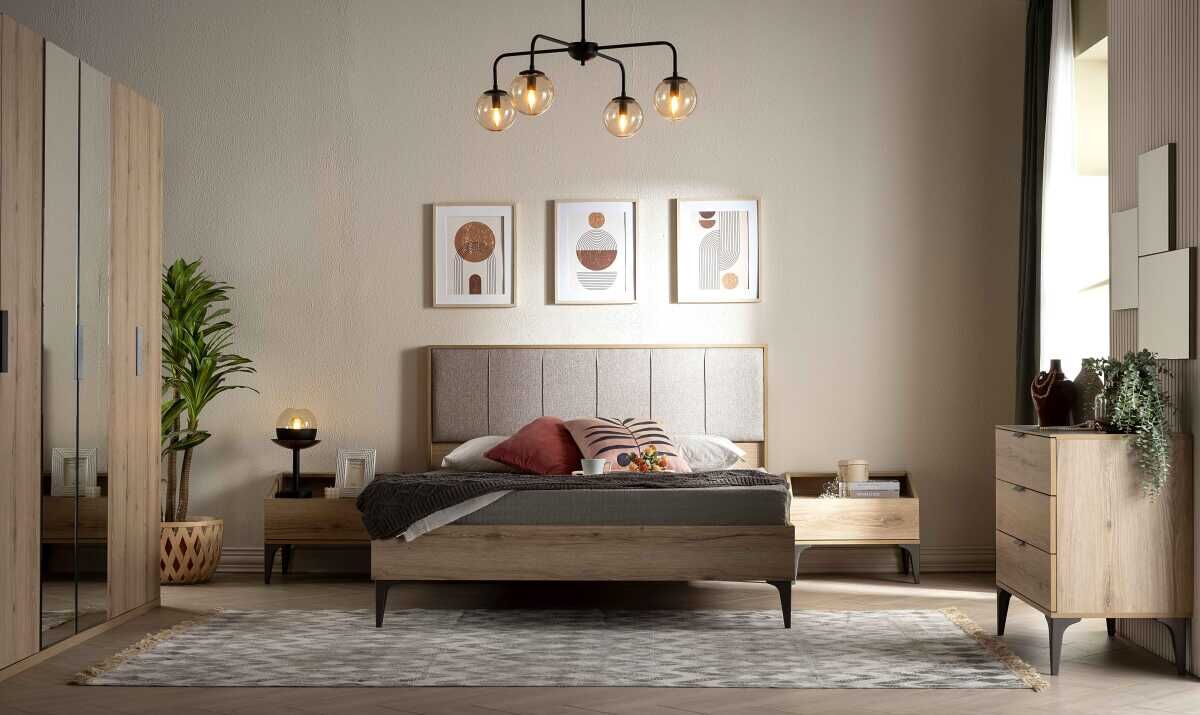 MONTI QUEEN BEDROOM SET WITHOUT WARDROBE