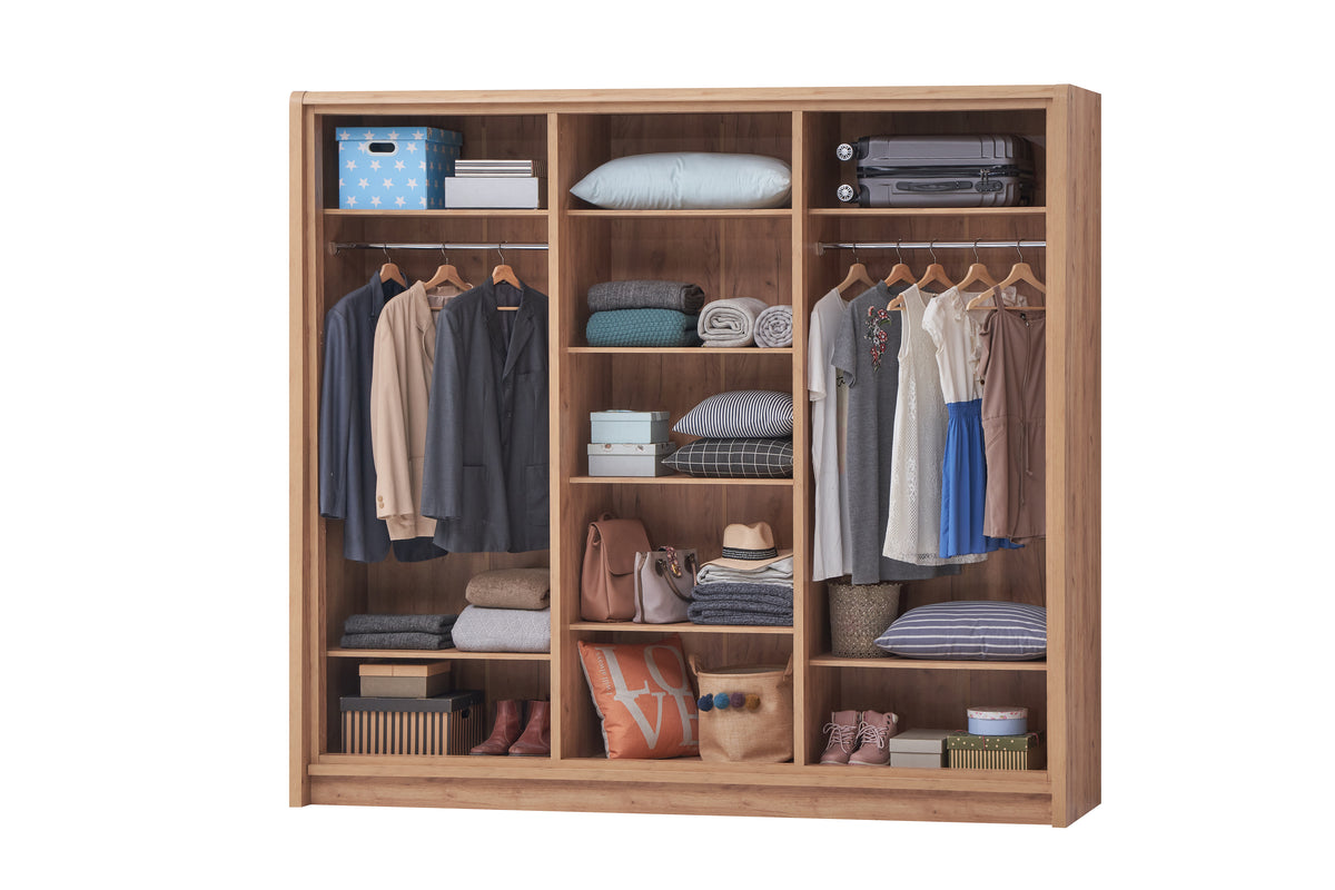 COLTON 6 DOORS WARDROBE WITH 2 MIRROR – Qortuba furniture قرطبة للأثاث