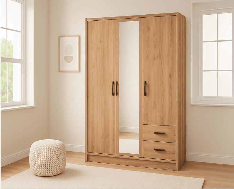 CORTINA 3 DOOR WARDROBE – Qortuba furniture قرطبة للأثاث