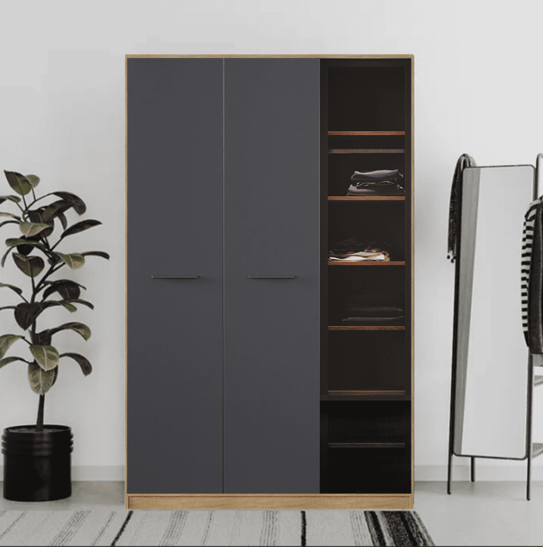 LEGEND 3 DOOR WARDROBE WITH SHELVE – Qortuba furniture قرطبة للأثاث