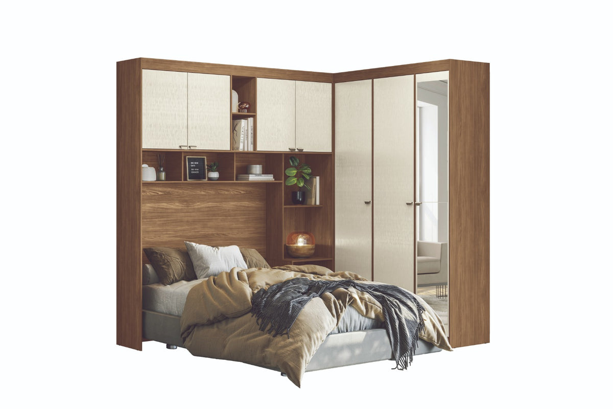 LUGANO SMART CORNER WARDROBE – Qortuba furniture قرطبة للأثاث