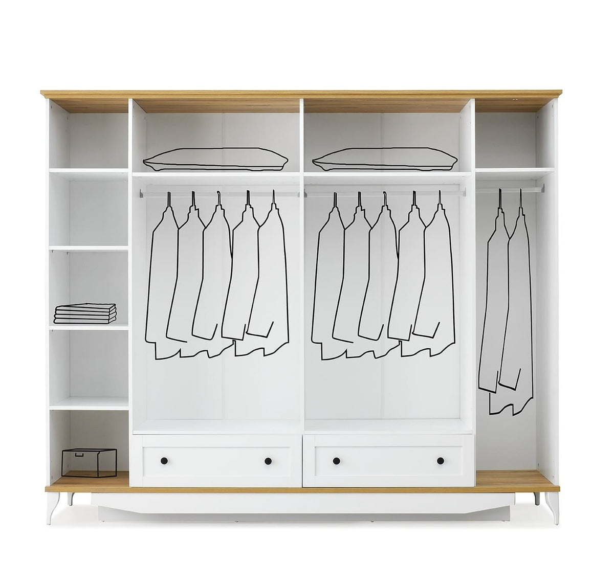 POLKA 6 DOOR WARDROBE – Qortuba furniture قرطبة للأثاث
