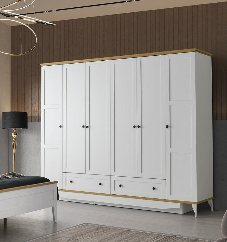 POLKA 6 DOOR WARDROBE – Qortuba furniture قرطبة للأثاث