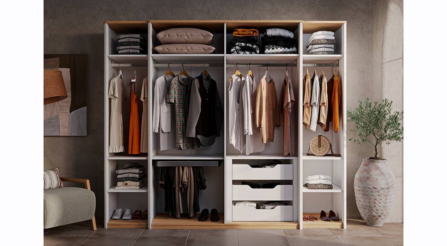 BODRUM 6 DOOR WARDROBE