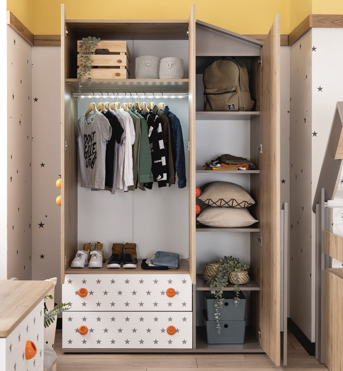 MONTESSORI HUT WARDROBE 3 DOOR – Qortuba furniture قرطبة للأثاث