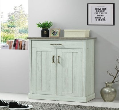 CHEVRON SHOE CABINT 2 DOOR