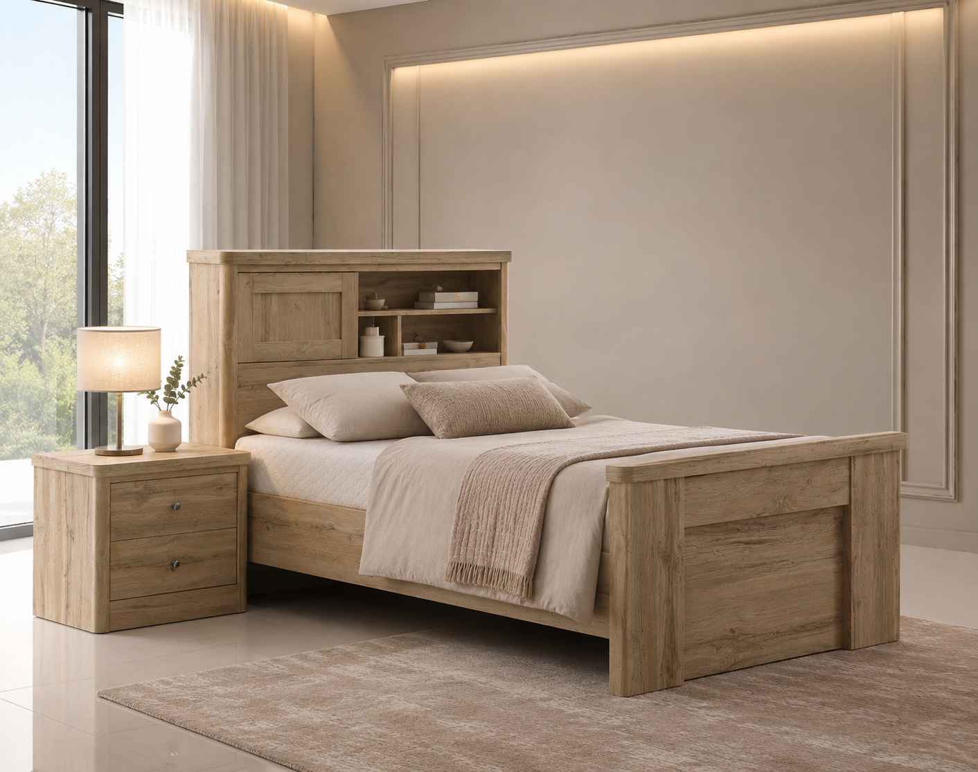 COLTON SINGLE BED 90 CM