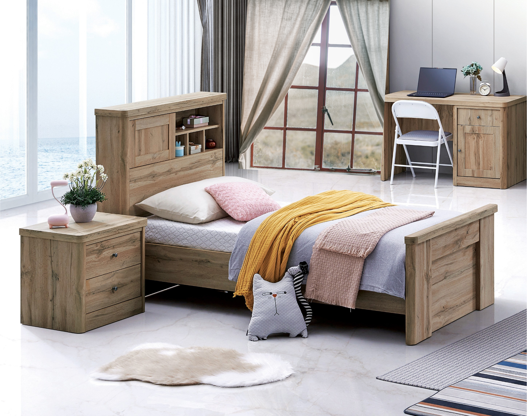 COLTON SINGLE BED 90 CM