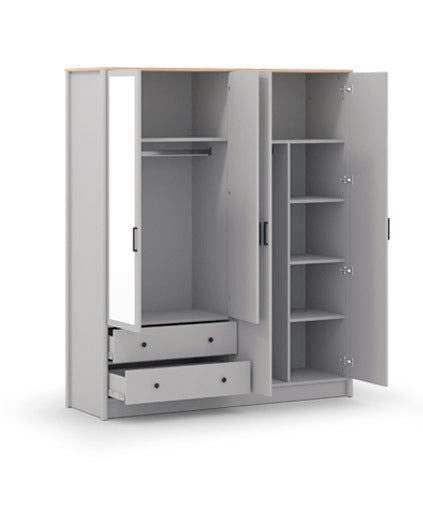LAGOM 4 DOORS WARDROBE WITH MIRROR