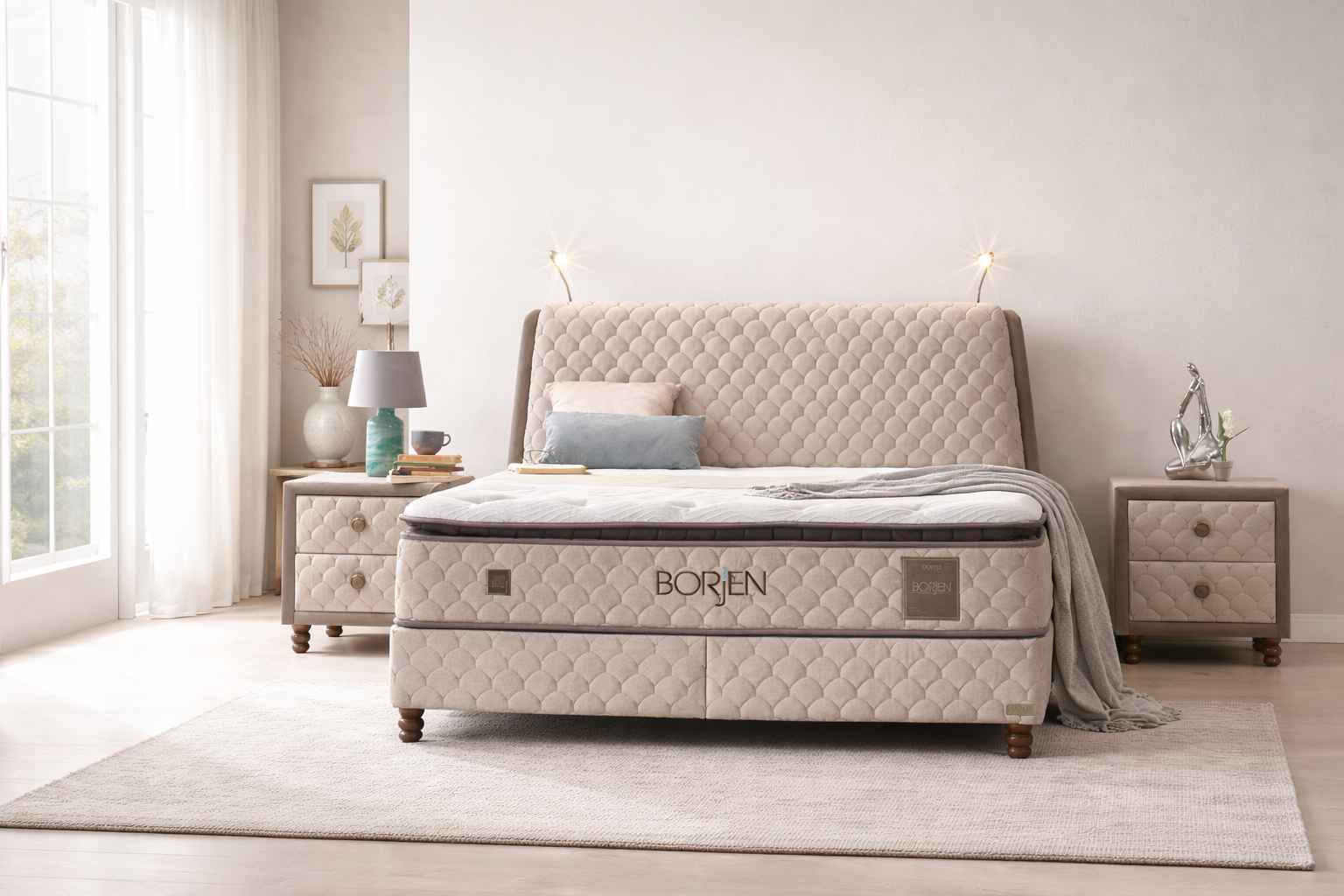 BORJEN KING BED 180 CM WITH STORAGE