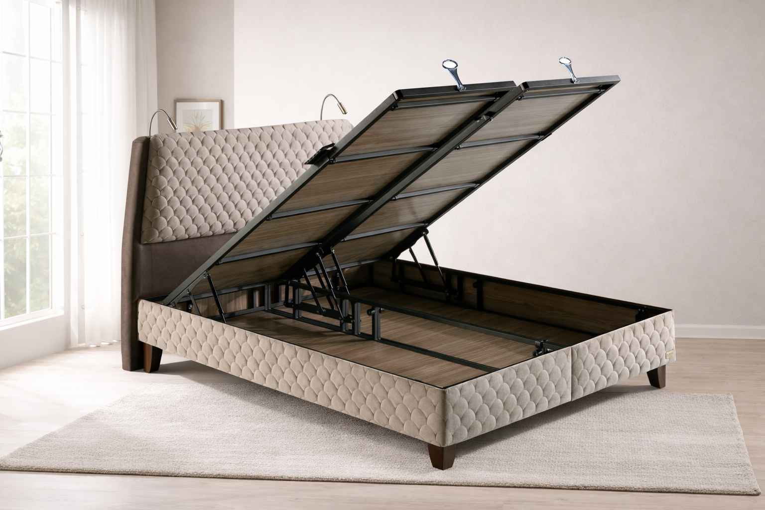 BORJEN KING BED 180 CM WITH STORAGE