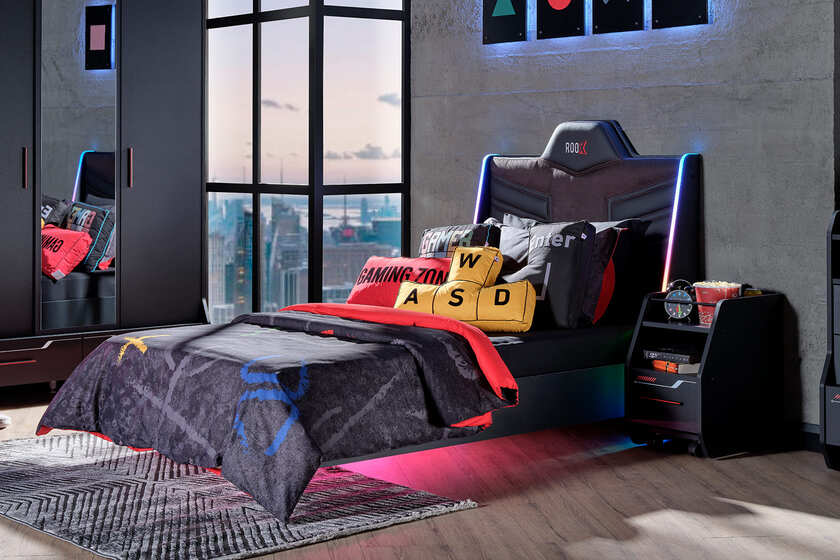 ROOX SINGLE BED WITH LED LIGHT 100 CM