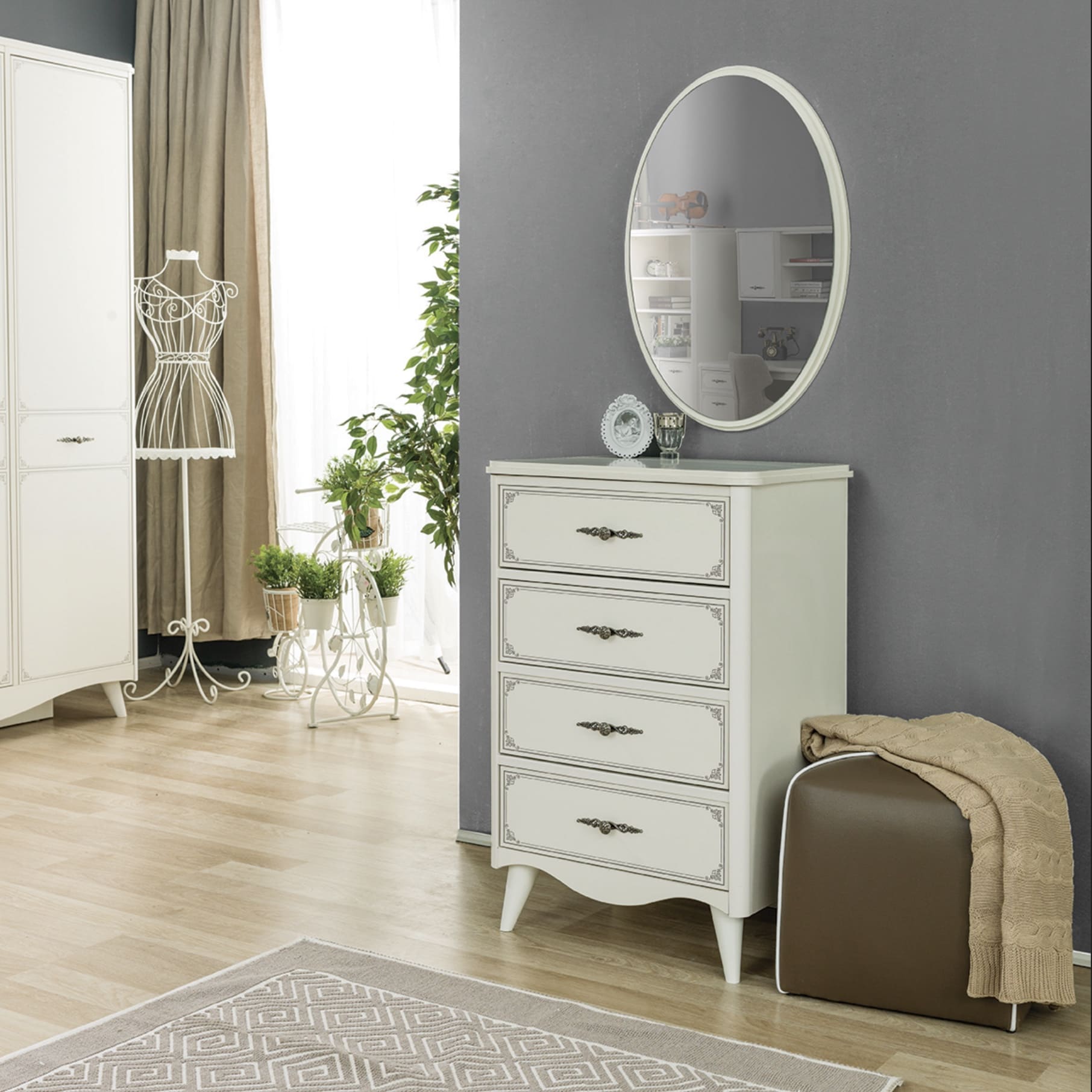 PERLA CHEST OF DRAWERS WITH MIRROR