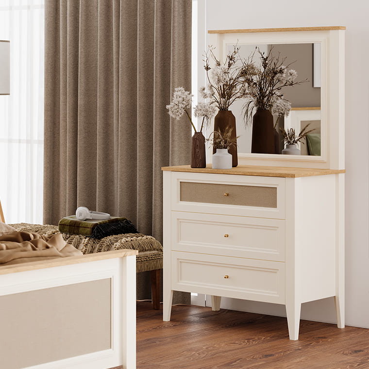 CORSO DRESSER AND MIRROR