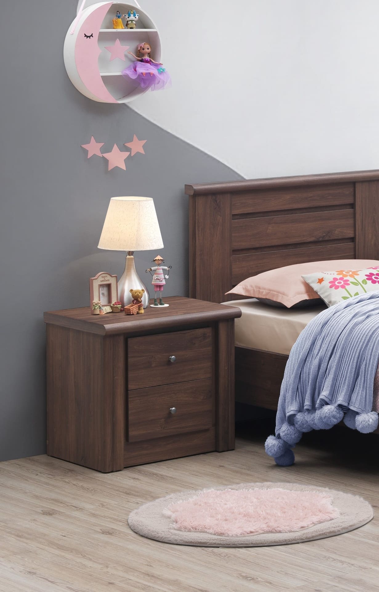 TWENTIETH 2 DRAWERS NIGHT TABLE