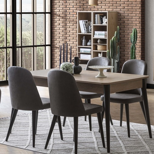 طاولة طعام 6 مقاعد بلاس جي