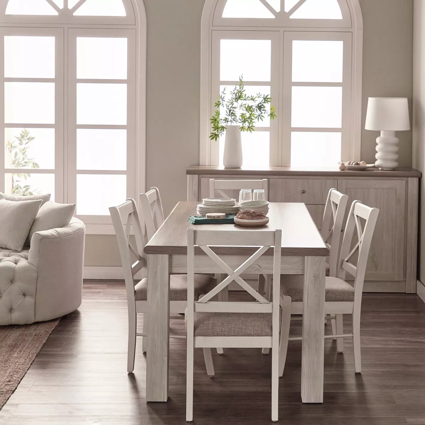 MARCH 6 SEATS DINING TABLE SET – Qortuba furniture قرطبة للأثاث