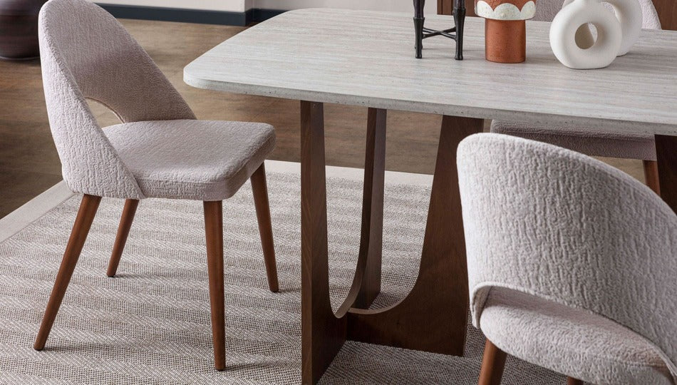 MALAGA 6 SEATS DINING TABLE SET