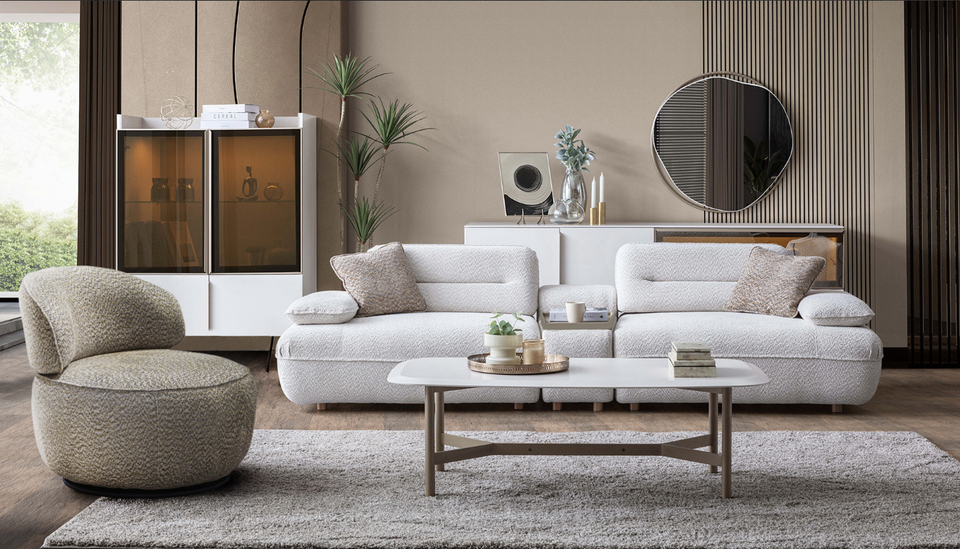 NOBLE SOFA 3 SEATER WITH TABLE