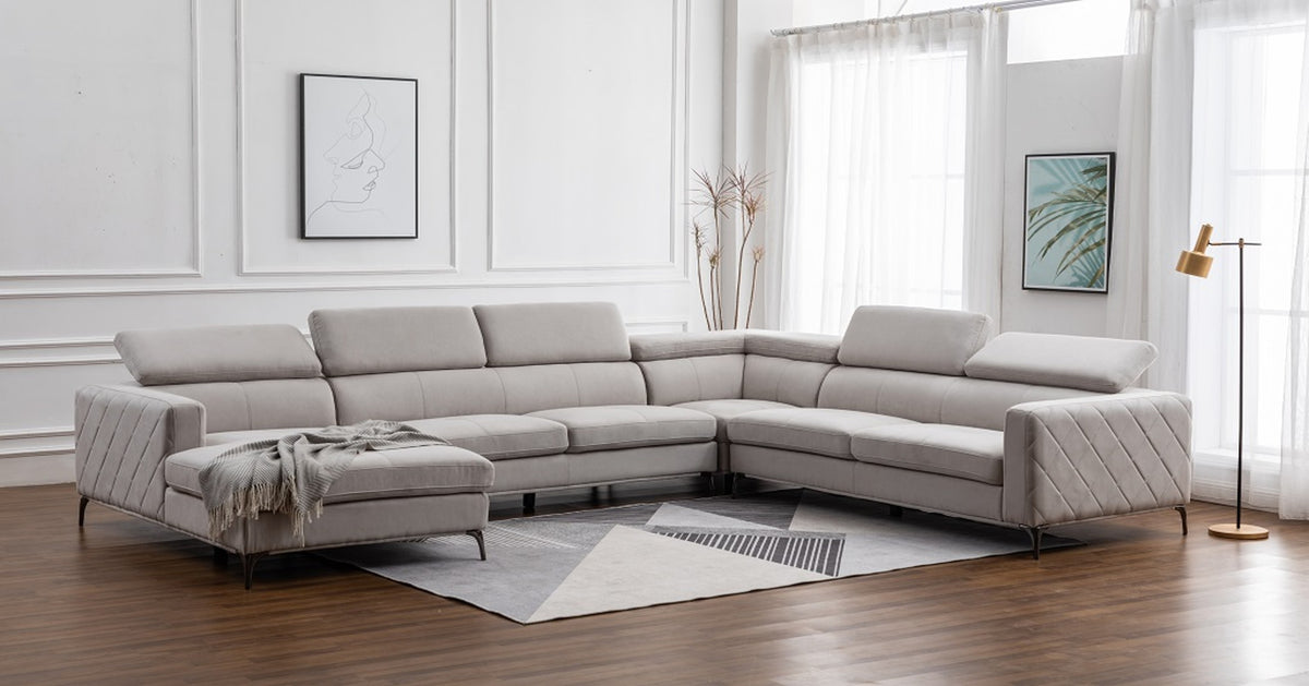 HOUSTON R CORNER SOFA SET – Qortuba furniture قرطبة للأثاث