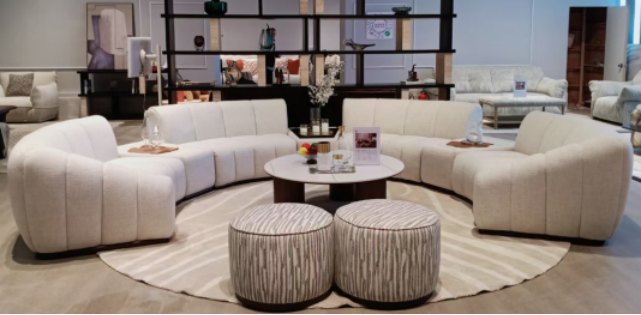 MORINO ROUND SOFA 6 SEATS WITH 2 SIDE TABLES