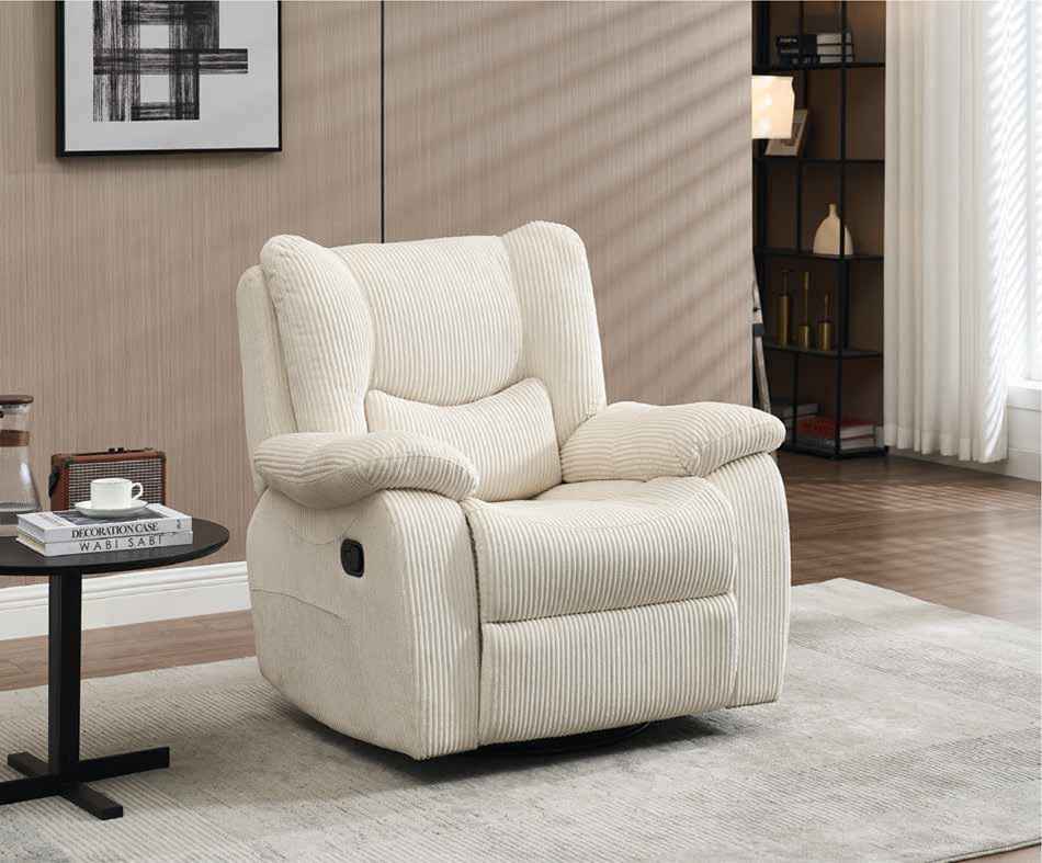 LOVRI RECLINER SINGLE SEATER WITH ROCKER AND SWIVEL