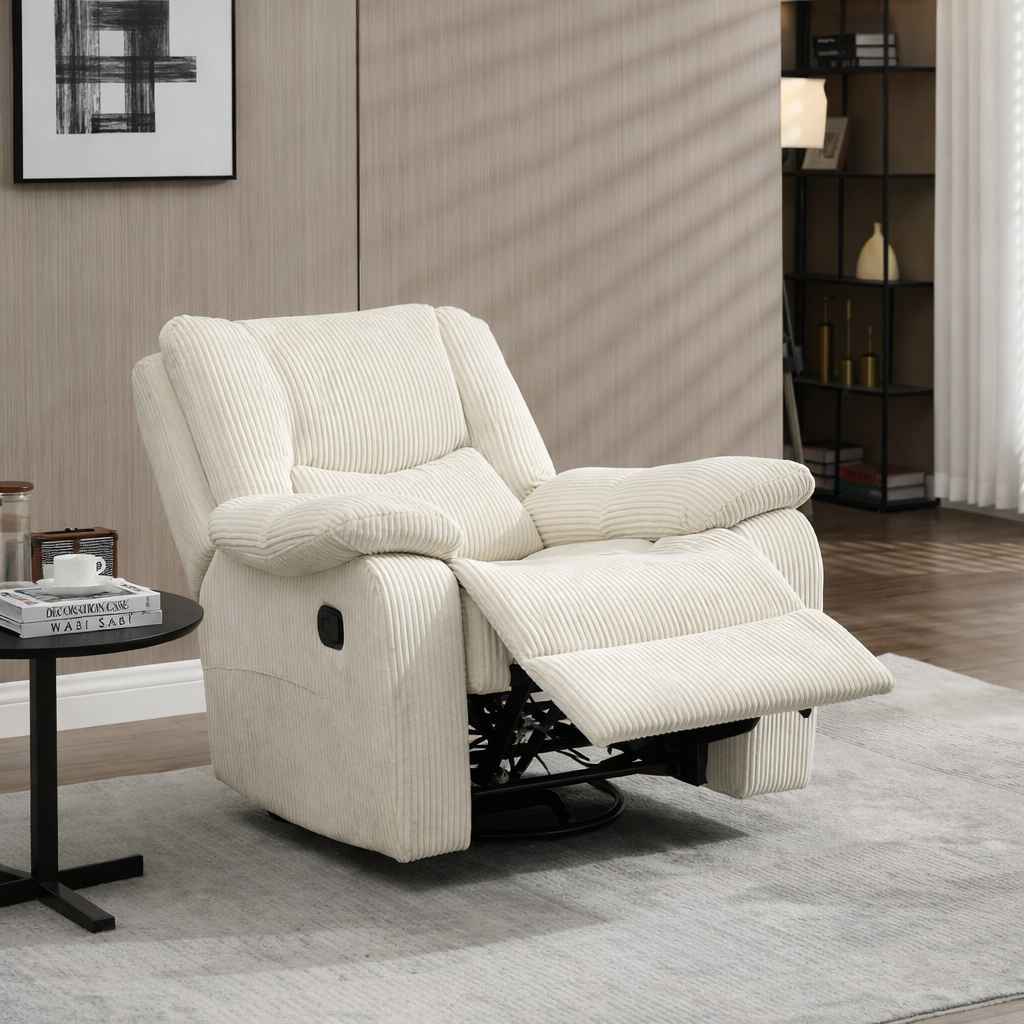 LOVRI RECLINER SINGLE SEATER WITH ROCKER AND SWIVEL