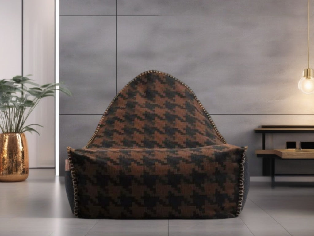 FLOSSY BEAN BAG WITH OTTOMAN