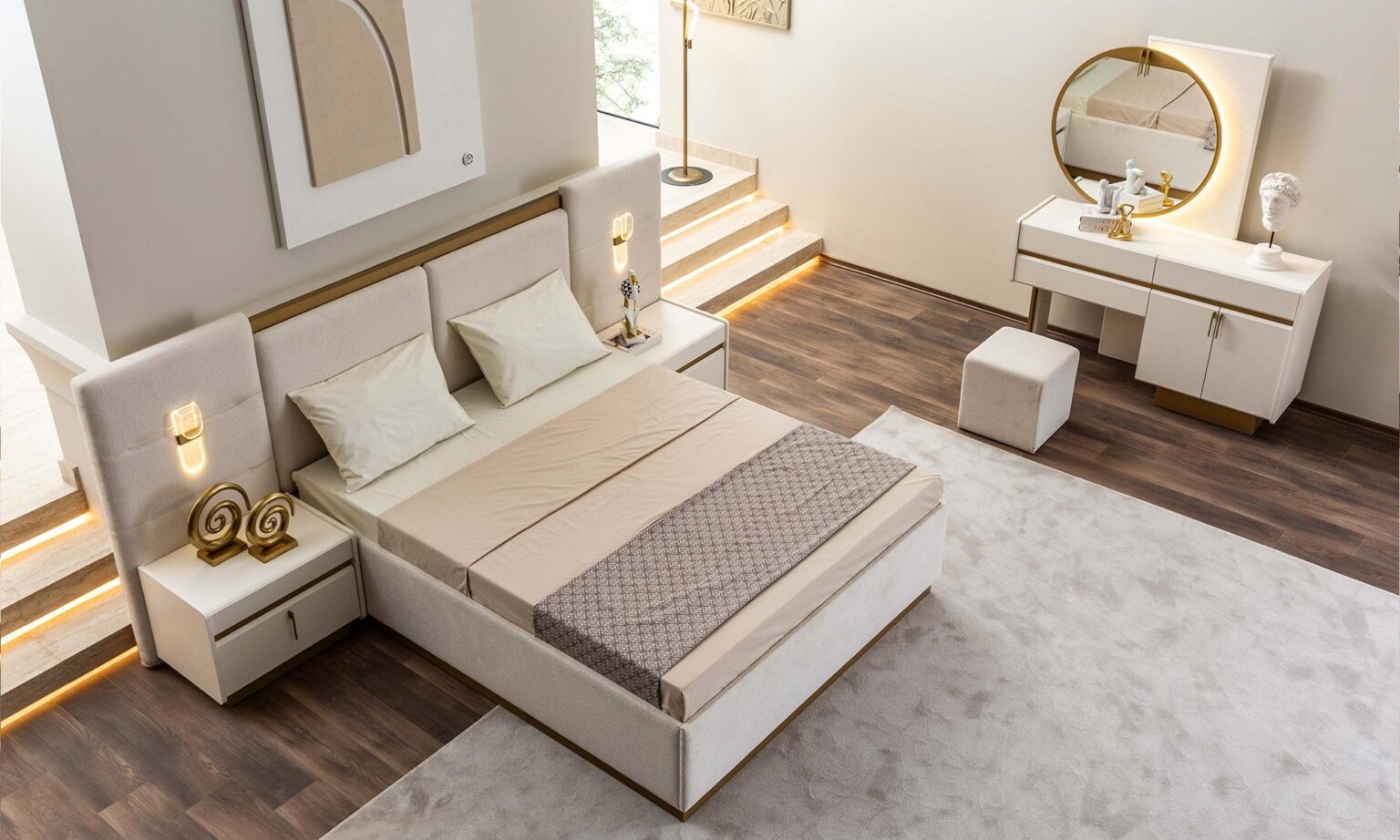 LOREN KING BEDROOM SET WITHOUT WARDROBE