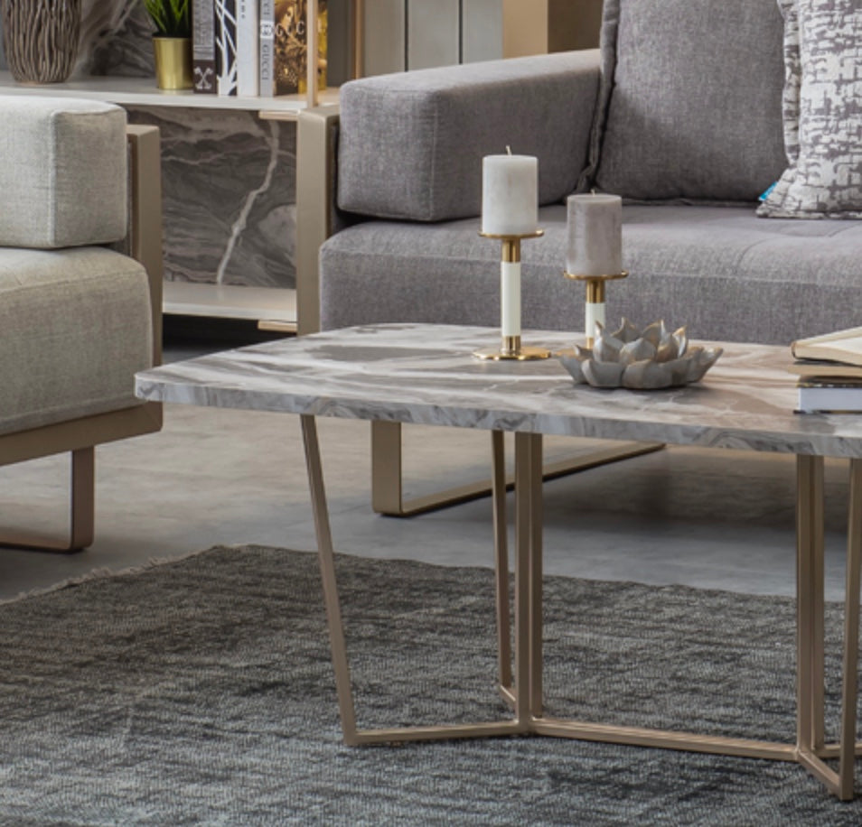 LOFT GOLD COFFEE TABLE – Qortuba furniture قرطبة للأثاث