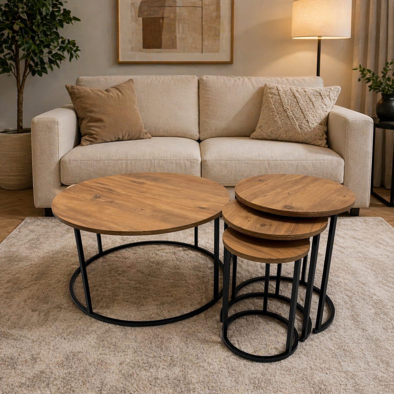 BENTELY COFFEE TABLE SET 4 PCS
