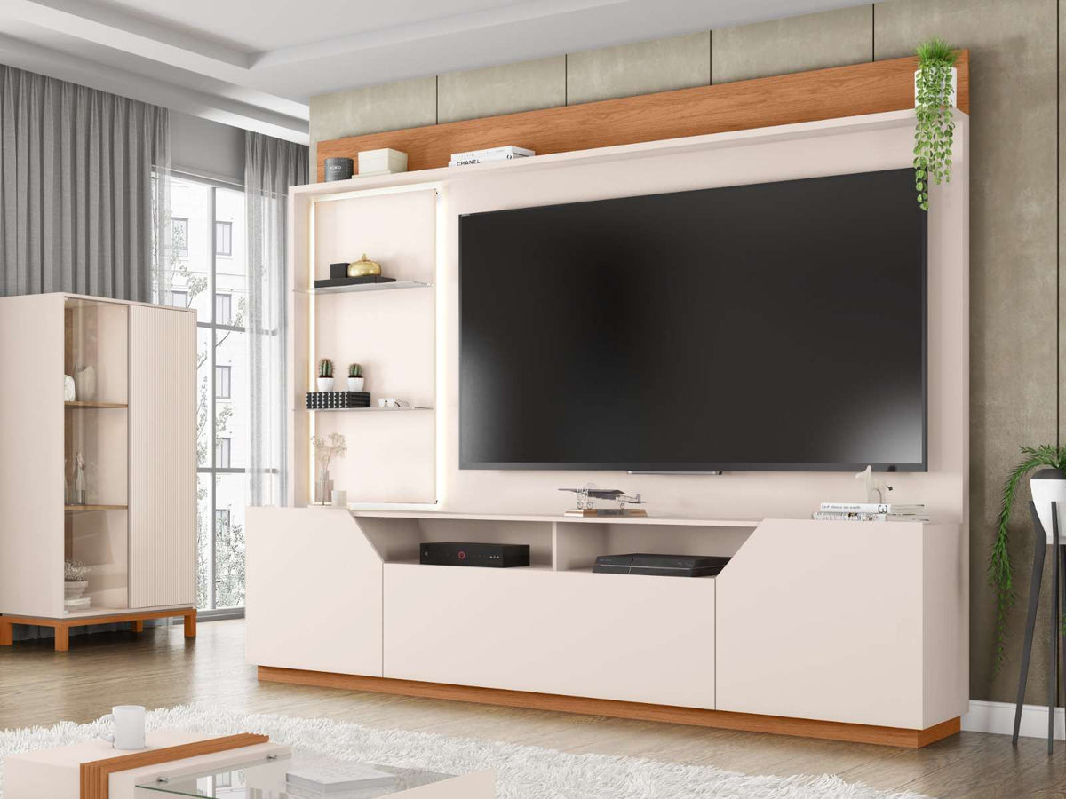 مكتبة تلفزيون مع أضائة فيسبر – Qortuba furniture قرطبة للأثاث